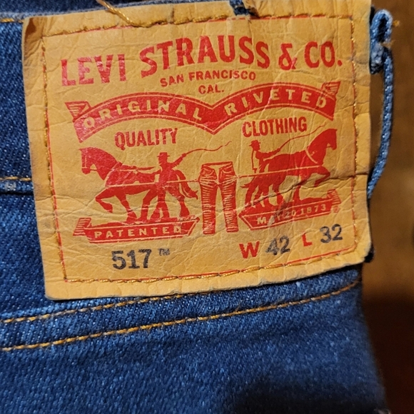 Levi 517 Mens Denim Blue Jeans Size 42x32 - Picture 5 of 7